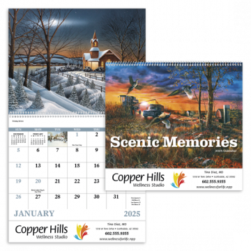 Scenic Memories Wall Calendar - Spiral